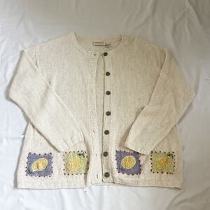 long sleeve fruit crochet cardigan